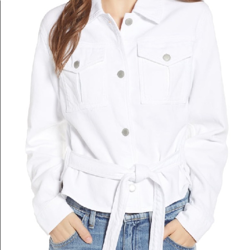 Hudson White Denim Jacket